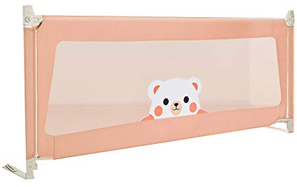 HAPPLiGNLY Bettgitter für Babys, Bettgitter für Kinder, Bettgitter für Kinder, vertikales Anheben für Kinder, Doppelbett, Queensize-Bett, Babybett 91/5000, Orange, 200 cm