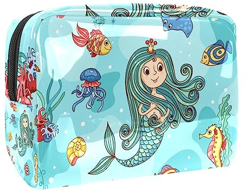 Unterwasser-Meerjungfrau Schminkpinsel Beauty Bag Organizer Kosmetiktasche