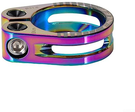 Collier de Serrage pour Tige de Selle en Alliage d'Aluminium à Dégagement Rapide - Clip Creux pour VTT, Vélo de Route et de Piste (31,8 Coloré)