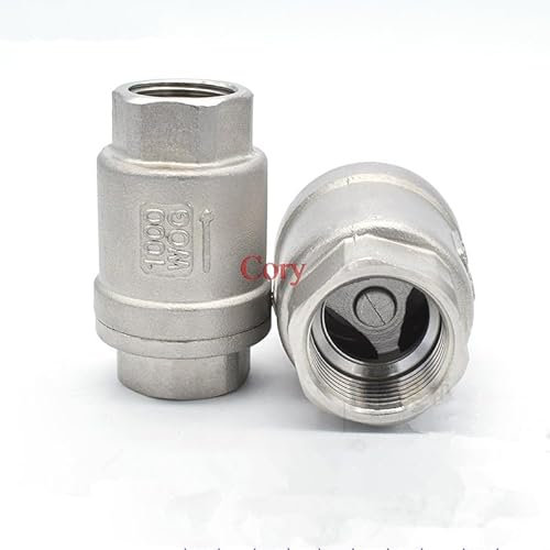 JOCCOS 1PC 304 Edelstahl Vertikalhub-Rückschlagventil Einwegventil Rückschlagventil 1/2 3/4 1 1,2 1,5 2 (Color : 2 inch)