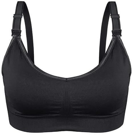 ana wiz Reggiseno da allattamento morbido e confortevole, cinghie regolabili e clip facili da aprire, reggiseno per allattamento senza fili ed elastico