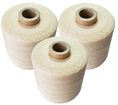 1.5mm 100m natural linen waxed twine tapered twine for sewing handmade DIY