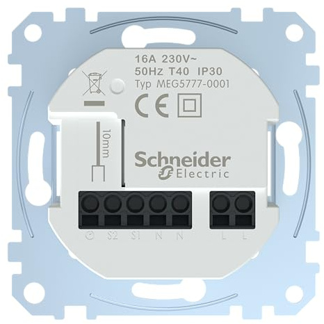 Schneider Electric Merten Raumtemperaturregler-Einsatz, MEG5777-0001 | Connected , Unterputz, 16A, Zigbee, Smart Home, grün