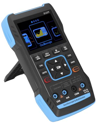 Hand-Oszilloskop-Multimeter, 2,8-Zoll-HD-LCD-Display, 3-in-1-Design, Zweikanal-Oszilloskop-Multimeter-Signalgenerator mit 10-facher Sonde Zur Messung