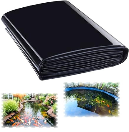 wasserdichte Teichfolie 2x2.0m 4x4.0m 5x6.0m 6x10.0m 8x10.0m Schwarz HDPE Teichfolien Undurchlässige Folie Brunnenmembran Für Fischteiche Wasserfälle(2x3.5m)