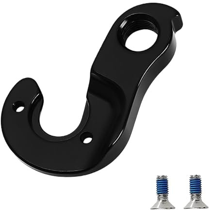 Bike Tail Hook Aluminium Alloy Rear Gear Hange Black Rear Gear Mech Frame Tail Hook with Screws Tail Derailleur Mech Hanger for Bicycle Bikes Cycling