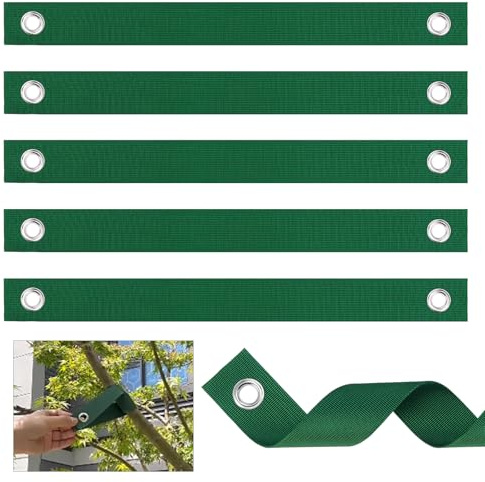 Coolty 12 Stück Baumgurte mit Ösen, Garten Baumbinder zum Abspannen frisch gepflanzte Bäumchen, gerade und Hurrikanschutz