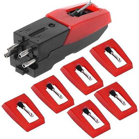 Aiguille de tourne-disque 1 PC pour boîtier avec 6 stylets diamant de rechange pour Crosley pour Phono