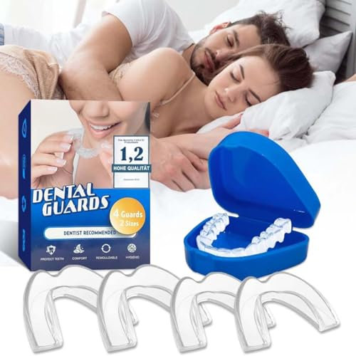 DWFEYOI 4 Pièces 2 Tailles Gouttiere Dentaire Bruxisme, Améliore La Qualité Du Sommeil,gouttiere dentaire,gouttiere dentaire bruxisme,gouttière dentaire,goutiere dent bruxisme