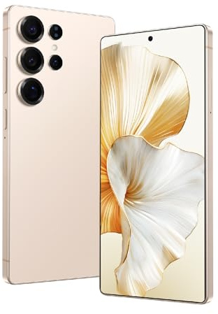 Fine Life Pro Téléphone Android déverrouillé avec Support 4G LTE - FDD TDD, écran de 6,75 Pouces, 4GB RAM + 64GB ROM/TF 256GB, 5MP + 16MP, Double Carte SIM, Lunette métallique (Champagne)