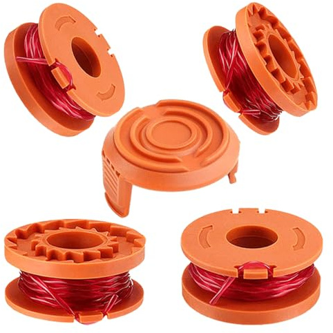 Dgwangge Filo Tagliabordi Bobine,Bobine di Ricambio,Compatibile con Worx, Come WG150, WG151 (WS-Wo-4+1)