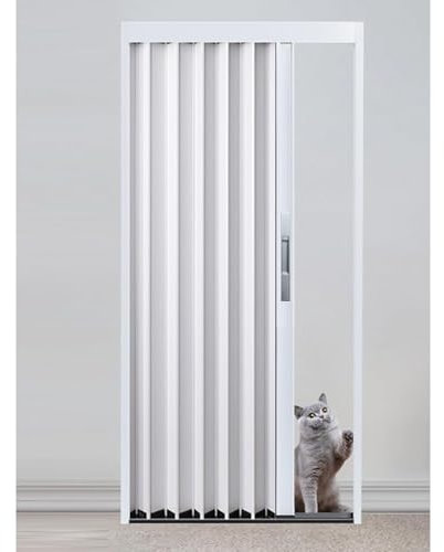 Porte AccordéOn IntéRieure,Porte Coulissante Pliante Blanche,Portes AccordéOn IntéRieures Pour Placard,Quincaillerie Et Serrure Incluses,Portes,Porte IsoléE En AccordéOn,26x80in(66x203cm)