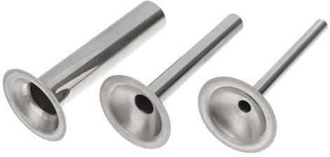 Kichvoe Stainless Steel Sausage Stuffer Tubes Size 8 Sausage Filler Tube Kit Meat Filling Tools for Manual and Electric Grinders 3pcs Set