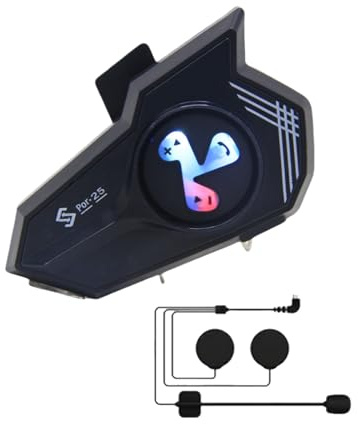 bluetoothh Helmet Intercom - de auriculares de motocicletas, altavoz de micrófono inalámbrico | Receptor de audio llame a la comunicación de reducción de ruido estéreo recargable manos libres