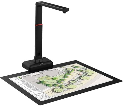Escáner Superior A2, escáner de Libros y Documentos de Gran Formato, cámara de Documentos USB de 23 MP con aplanamiento automático, tecnologías de eliminación de Huellas Dactilares, OCR multilingüe