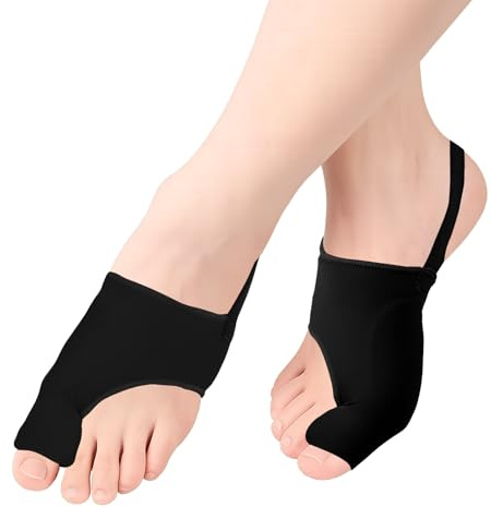 JLFDLLYYZQ 1 Paar Hallux Valgus Korrektur Socken mit Fersenband (Schwarz) | Zehenspreizer Hallux Valgus mit Gelkissen, weiche und elastische Hallux Valgus Bandage zur Verringerung der Reibung