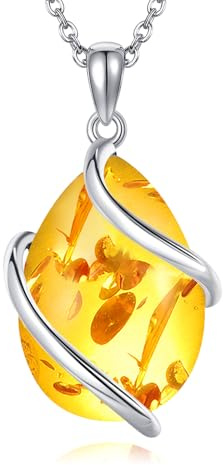 POPLYKE Sterling Silber Teardrop Anhänger Halskette Schmuck für Damen Herren