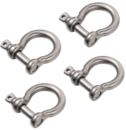 BUGUUYO 4pièces Manilles d Acier pour Levage Et Remorquage Manilles Métalliques Forme De d pour Halage Et Faîtage