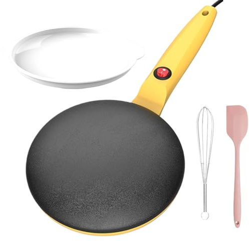 Cocinadora De Crepe Instantánea: Electrodoméstico De Crepe De Mano, Fabricante De Panqueques De Cocina, Máquina De Cocción Eléctrica | 7.8 Pulgadas Fabricante De Crepes De Control De Temperatura Autom