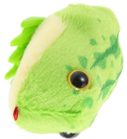 LABRIMP Realistic Hopping Plush Frog for Boy Girl Year Soothing Wind-up Animal Plaything Encouraging Crawling and Motor Skill Development Soft Cuddly Comfort for Early Growth