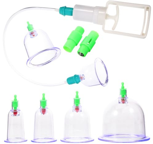 GARVALON Ventouses sous Vide Outil de Ventouses Solide Pompe D’aspiration Extraction de L’humidité Corporelle Thérapie à Domicile Massage Corps Usage Santé et Bien