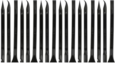 18PCS Grattoirs en Plastique 3 Formes, Outil Multi-usages, Grattoir en Plastique à Double Extrémité, Spatule Enduit en Fibre de Carbone pour Nettoyage Coins, Autocollants et Résidus