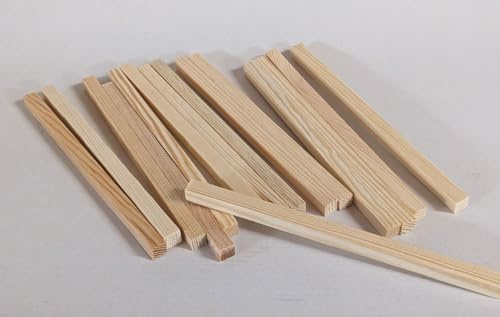 menta-modellbau Holzbalken 10x10x200mm, 15 Stck, Krippenbau Krippenbaumaterial Holz Balken Krippe Bauen