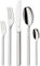 WMF Lyric Plus Edelstahl Besteck Set 6 Personen, Essbesteck Set 30teilig, Hohlheftmesser, Cromargan protect teilmattiert, kratzbeständig, spülmaschinenfest