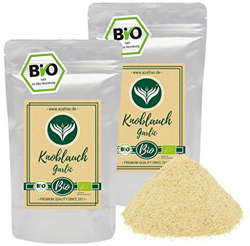 Azafran BIO Knoblauch granuliert, Knoblauchpulver, Knoblauchgranulat Gewürz 1kg