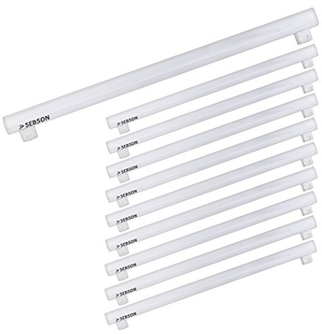 SEBSON LED Lampe S14S 50cm, 8w, ersetzt 60W Glühlampe, 880lm, warmweiß, LED Linienlampe 150°, 10er Pack