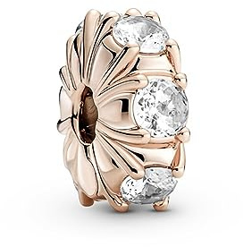 PANDORA Lange Krappen Funkelndes Clip-Charm in 14 Karat rosévergoldeter Metalllegierung mit Zirkonia, 780046C01