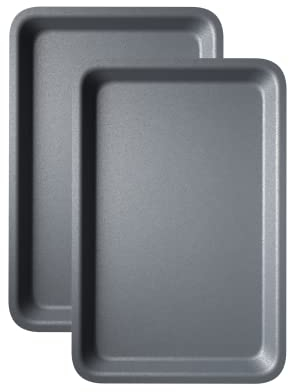 Set di 2 teglie da forno profonde, 31 cm, antiaderenti, per forno, antiaderenti, lavabili in lavastoviglie KITCHENEUR®
