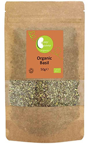 Organic Dried Basil - Certified Organic - by Busy Beans Organic (50g)