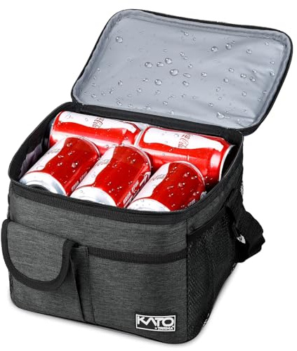 Kato Tirrinia Kühltasche 8 L, faltbar isolierte Lunchtasche | Tragbare Thermotasche mit Schulterriemen, Lunchbox‑Tasche für Arbeit, Reisen, Büro und Picknick