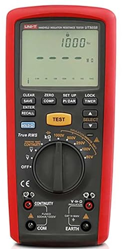 UNI-T Uni-trend Ground resistance meter UT505A 505B 1000V Digital Handheld True RMS Megger Insulation Resistance Meter Tester Multimeter Ohm Voltmeter Megohmmeter(UT505B)