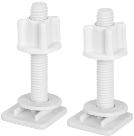 POPETPOP Juego De Tornillos De Plástico Para Asiento De Inodoro Con Tuercas 2 Piezas De Pernos De Bisagra Para Fijación De Tapa De Wc Accesorios De Repuesto Para Baño Fácil Instalación
