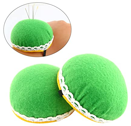 OATIPHO 2stück Tragbare Nadelkissen Mit Blumenmuster Handgelenk Pin Cushion Für Nähen Und Quilten Für Handwerksprojekte Grün
