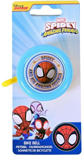 Spidey Cykelklocka barn | Spiderman | små presenter för pojkar | cykeltillbehör | utomhusleksak | från 3 år | Spider-Man | Marvel