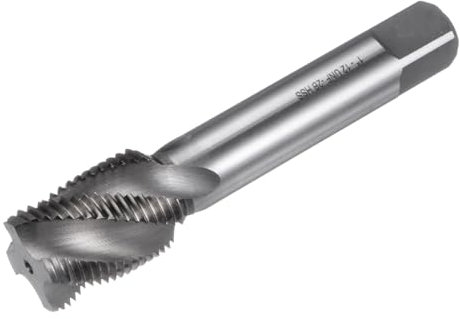 QUARKZMAN Machos de Roscar de Espiral, 1-12 Unf 2B de Acero de Alta Velocidad (HSS) sin Recubrimiento para Roscado En Fresadora de Roscas de Máquina de 3 Flautas