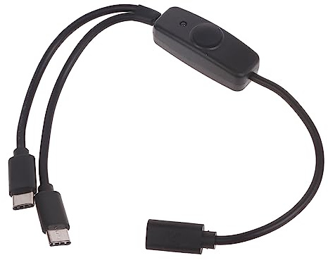 Tipo C femmina a USB C maschio cavo di ricarica con on/off LED 2 dispositivi contemporaneamente tipo C Splitter