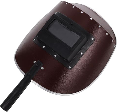 SKISUNO Maschera per Saldatura e Imbottitura Confortevole Portatile in Carta Vulcanizzata e Legno Funzione Semiautomatica e Levigatura