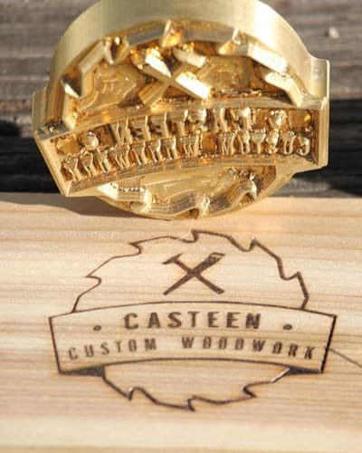 SPOODOR Personalisierter Brandeisen für Holz, Metall, Branding-Stempel, personalisierter Stempel für Logo (3,81 cm)