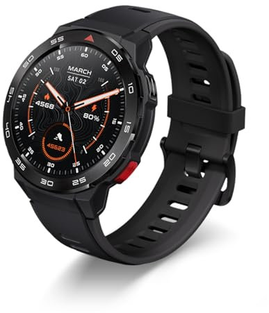 Mibro GS Pro Reloj Inteligente Hombre para Correr con Llamada Bluetooth, 1.43 AMOLED Smartwatch con GPS, 5ATM Impermeable, Altímetro, Barómetro, Brújula, 105 Modos Deportivos para Android iOS