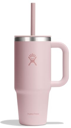 HYDRO FLASK - Travel Tumbler 709 ml (24 oz) with Closable Press-In Straw Lid - Stainless Steel - Double Wall Vacuum Insulated - Splash resistant lid - Trillium