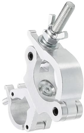 sourcing map Serre-joint en alliage d'aluminium pour tuyau d'éclairage de scène pour tube OD de 3,1 à 3,5 cm et 4,5 à 5,2 cm, charge maximale de 99,8 kg, 1 pièce, argenté