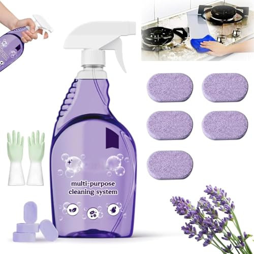 Nuroclean Spray de limpieza multiusos Nuroclean, limpiador Nuroclean, spray de limpieza con tabletas de limpieza concentradas, limpiador multisuperficie para el hogar, cocina, baño (5)