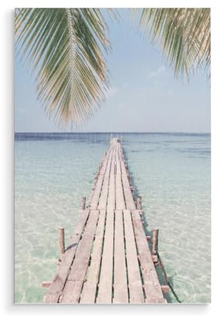 artboxONE Holzbild 30x20 cm Reise/Strand und Meer Im Paradies von Künstler Sisi and SEB