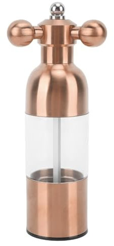 SEEHA 1 Molinillo de Pimienta Manual Ajustable de Acero Inoxidable con Rotor de cerámica, Accesorio de Cocina for el hogar, Viajes y Camping, Regalo.(Rose Gold,L)