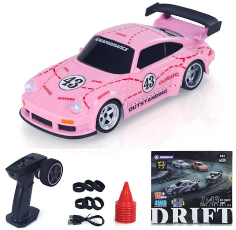 TOUCAN RC HOBBY JIABAILE 993 2.4G Mini RC Drift Car 1:43 Racing Vehicle 4WD Ready to Go Model Gyroscope Radio Battery Lights 4305A Hobby Model