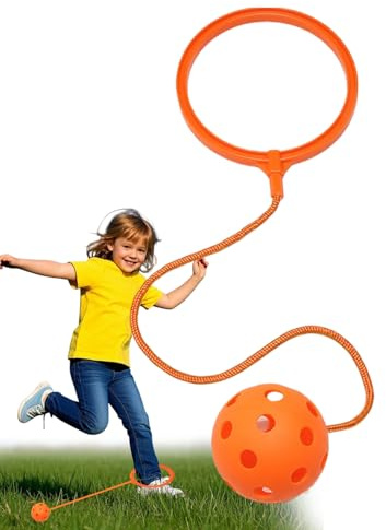 Der Knöchel springt auf den Ball, Sprünge für die Springring, drehbar mit einer Pfote in verschiedenen Farben – Koordination Fitness Sports Ball Outdoor Sprungübung Jo